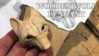 WOLF WOOD CARVING | HOW TO CARVE A WOLF PENDANT | WOODCARVING TIMELAPSE