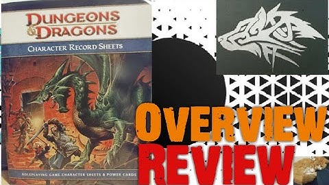 🐉 Overview & Review of Character Record sheets for Dungeons & Dragons 4th edition from WotC