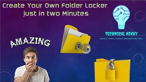 Create Your Own Folder LOCKER within 2 or 3 minutes with Notepad