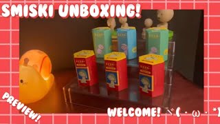 🌊🌱 Blue and Green Smiski Unboxing! || Museum series, Toilet series, and bath series! || 🌱🌊