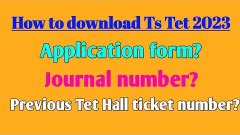 How to download tstet 2023 application form||download tet Application 2023||Ts Tet online apply