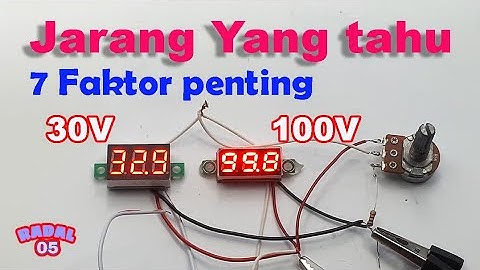 7 Faktor penting spesifikasi  Voltmeter Digital yang wajib kalian tahu