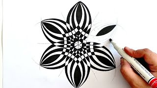 Anamorphic Illusion ,OP Art Ideas,Optical Illusion Tutorial Step by Step ,3D Art ,obstacle drawing
