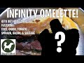 Infinity omelette  keto egg omelette recipe  onion tomato spinach bacon  sausage
