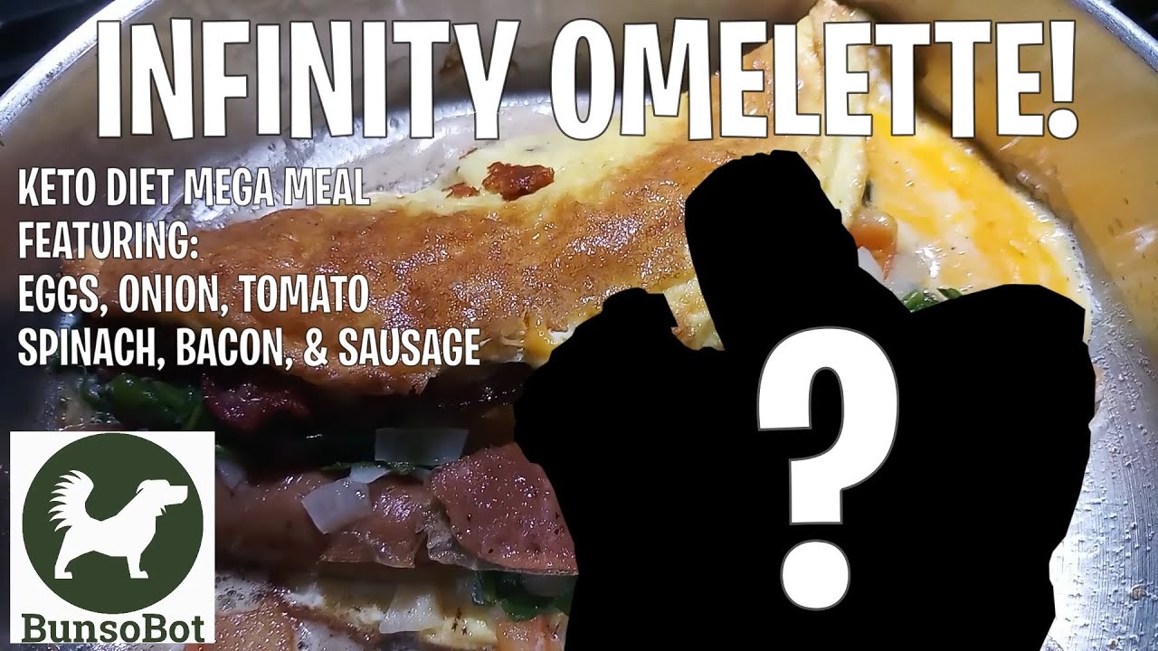 Infinity Omelette! Keto Egg Omelette Recipe Onion, Tomato, Spinach