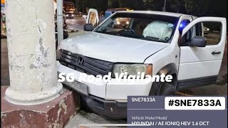 26apr2024 honda crossroad crash into coffeeshop trying to avoid phv #SNE7833A hyundai ioniq