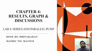 BMM3521: Engineering Fluid Mechanics Lab (Experiment 4: Series and Parallel Pump)|G5|Section M01