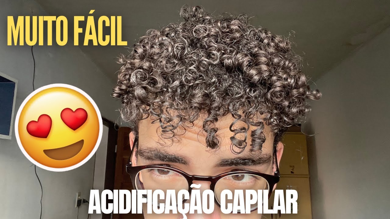 COMO FAZER ACIDIFICAÇÃO CAPILAR NO SEU CABELO CACHEADO MASCULINO!! 😍