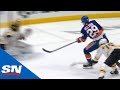 Brock Nelson Beats Bruins Defence And Scores Breakaway Goal