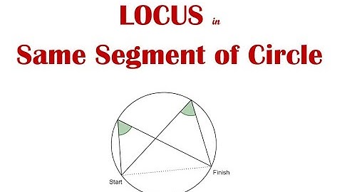 Locus of Point at Fixed Angle from Two Points -  Angle in Same Segment