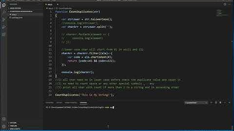 Count Duplicate Char In String using NodeJS