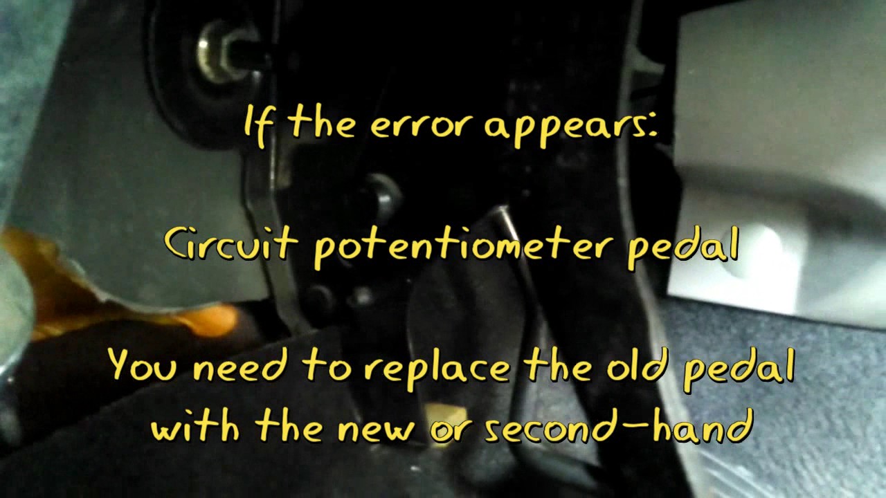Check injection - potentiometer accelerator pedal - YouTube