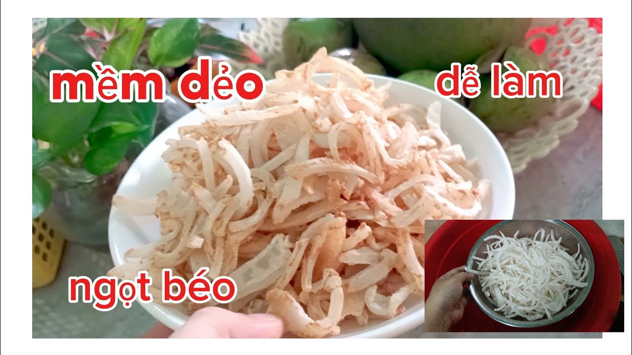 Cách làm mứt dừa ăn Tết