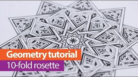 How to draw - geometry - 10-point star - Full tutorial
