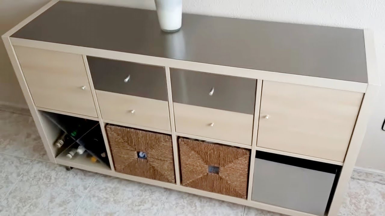 Como arreglar y mueble de ikea | REPARAR renovar de madera Kallax - YouTube