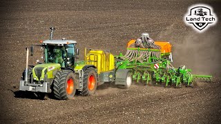 Трактор CLAAS Xerion 3800, бочка АЛТАЙ и сеялка AMAZONE DMC 9000 - посев с внесением КАС!