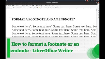 How to format a footnote or an endnote in a document - LibreOffice Writer