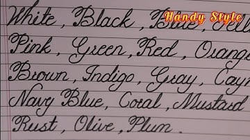 Colours name / Learn Connecting letters / English Handwriting / How to improve cursive writing