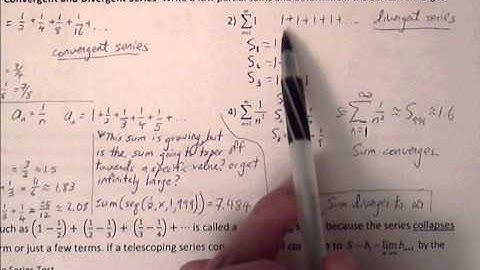 BC Calculus 9.2 Series and Convergence (1 of 2)