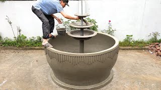 Make a fish bowl with a 3tier fountain