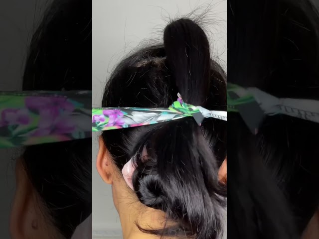 How to use hair scarf on an easy half up hair style ⭐️