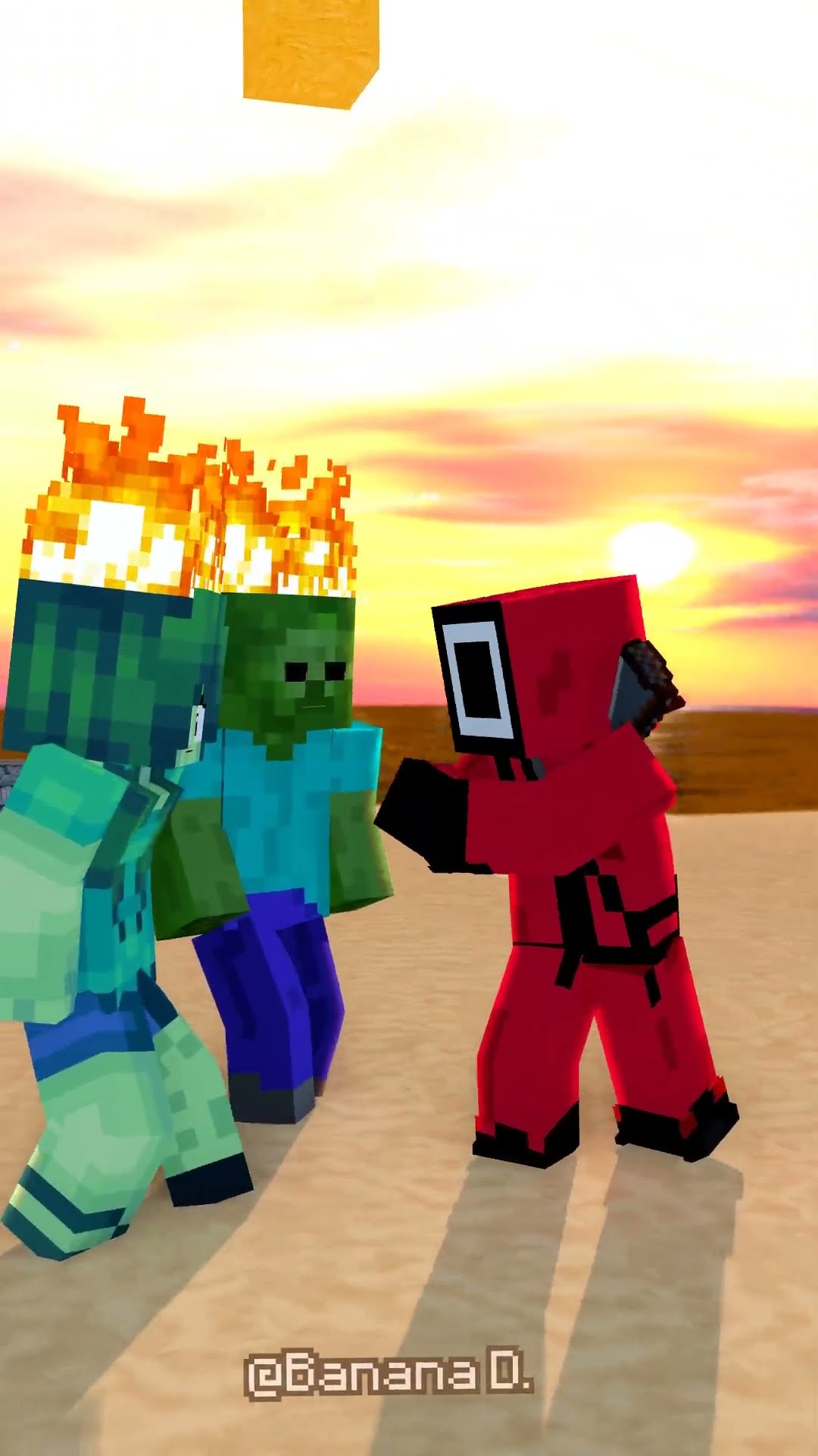 Zombie Team VS SQUID GAME Team LOVE Battle in Beach