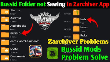 Bussid Folder Not Sawing In Zarchiver App || Zarchiver App Problem || Bussid Mods Problem
