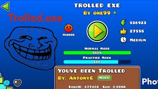 Playing trolled exe on geometry dash on mobile (end triggered me) screenshot 3