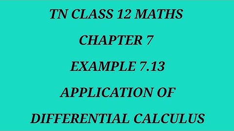TN 12th maths chapter 7 example  7.13
