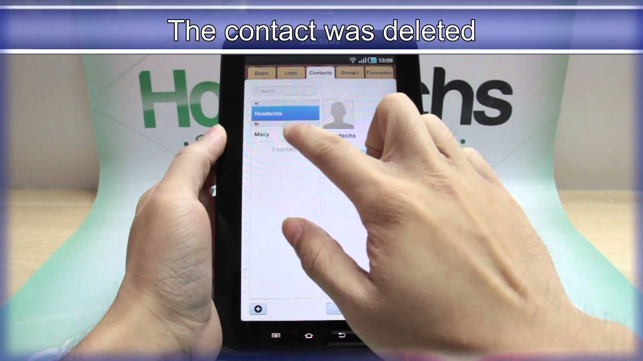 How to Delete a Contact on Samsung GALAXY Tab YouTube