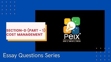 Peix CMA US Review || Essay Series || Part - 1 || Prof. Ravi Gupta