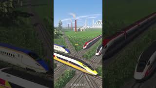 3 High Speed ​​Trains Cross a Dangerous Intersection #railroad #train #railtrack #railway