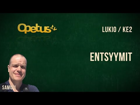 Video: Ketä entsyymit toimivat?