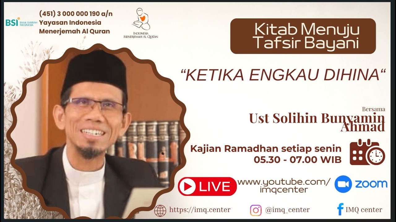 Senin SUBUH Kitab Menuju Tafsir Bayani: “Ketika Engkau Dihina