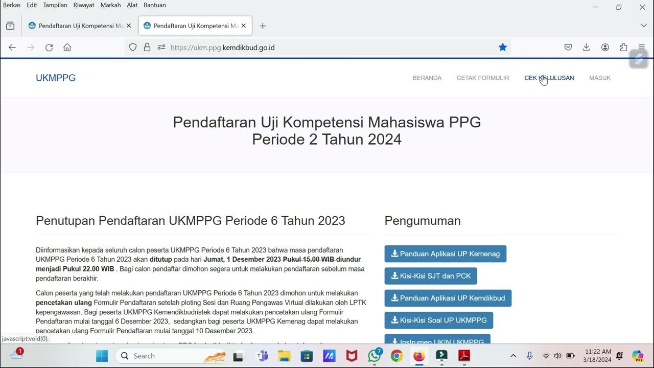 Cara cek kelulusan up ukmppg youtube