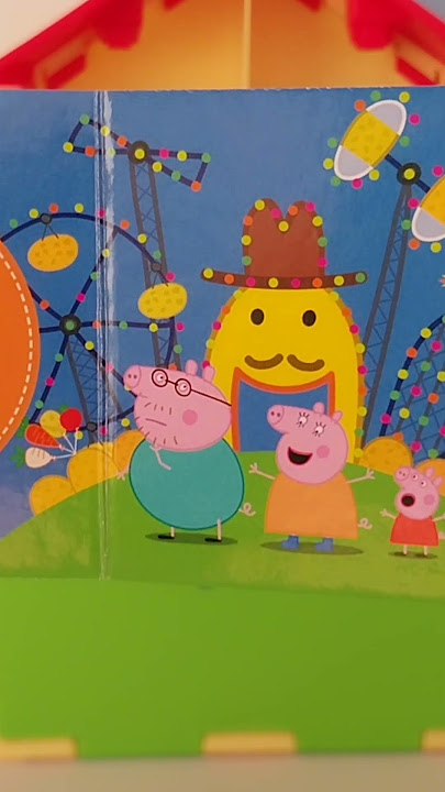 Peppa Pig e o George brincam com blocos de brinquedo coloridos! História  infantil com papai Pig 