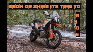 Snow or shine its time to ride with the KTM 890 Adventure R