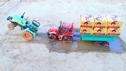 Diy Tractor Stuck In Mud With Parle G. Mini Science project || diy tractor || @shubbucreator