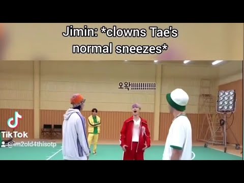 Jimin imitating Taehyung sneeze/BTS memories 2021