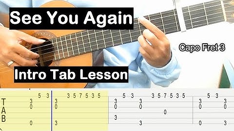 See You Again Guitar Tutorial Intro Guitar Tab Guitar Lessons for Beginners