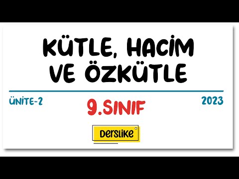 Madde ve Özkütle | 9. Sınıf | 2023