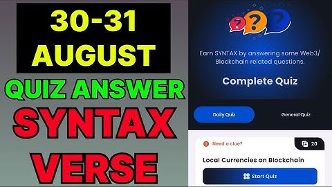Syntax Verse quiz answers today | 30 August Syntax Verse quiz answer | Syntax Verse quiz today |