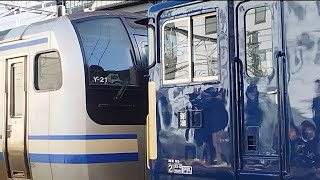 EF64-1031＋E217系横ｸﾗY-21編成廃車回送が八王子駅出発
