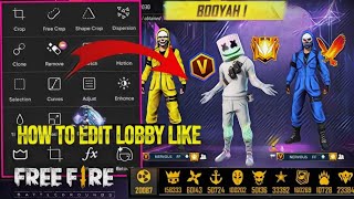 free fire lobby editing😲 picsart tutorial🔥 | picsart photo editing | free fire photo editing