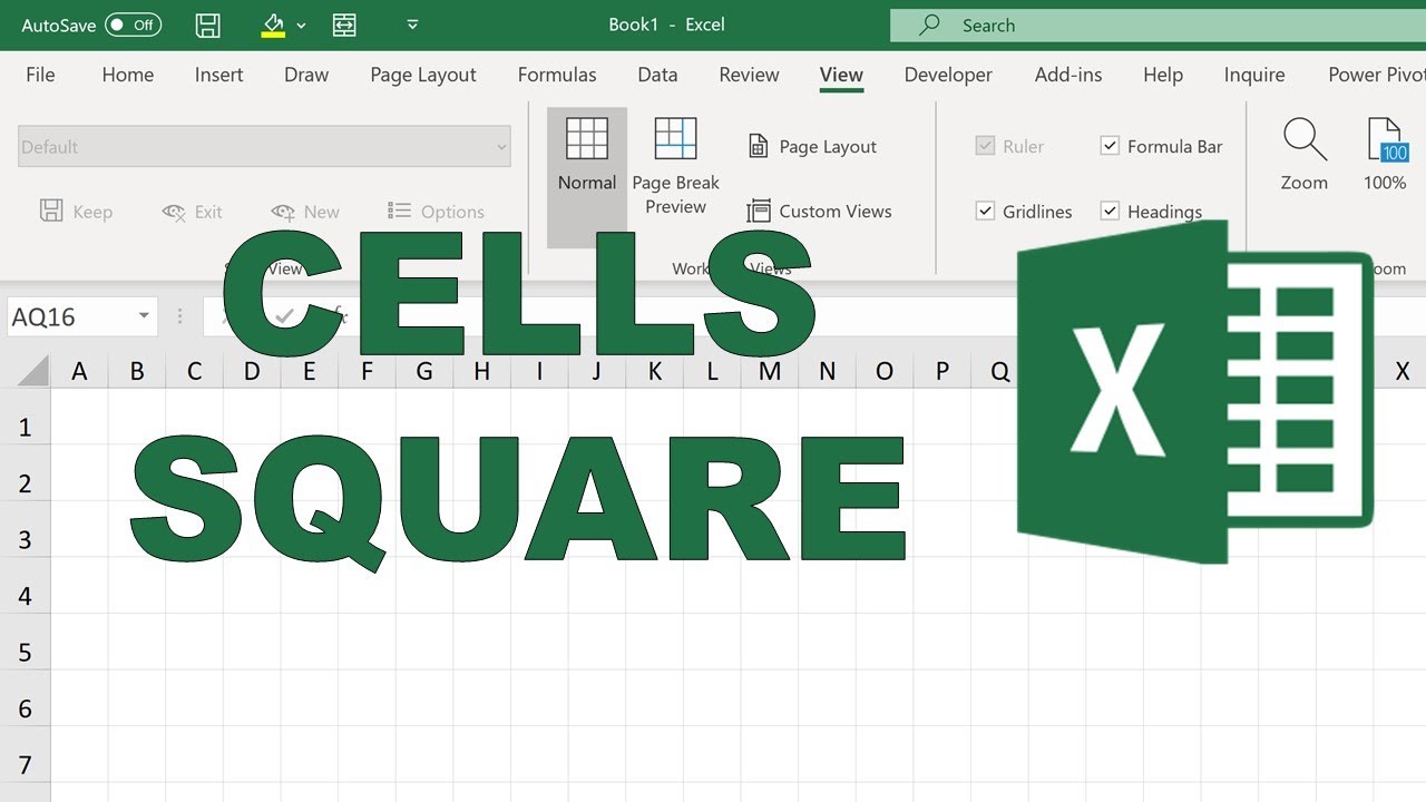 How to make cells square in excel YouTube
