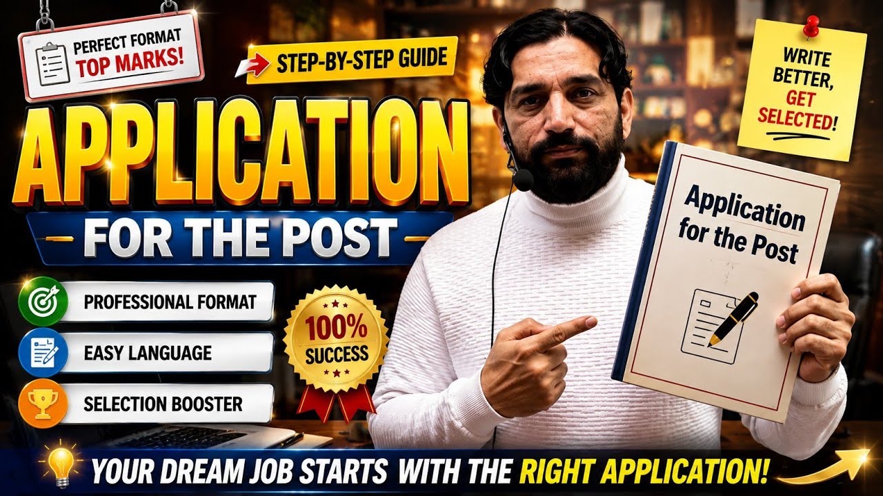 Application For The Post - Full Explanation - Format + Example - YouTube