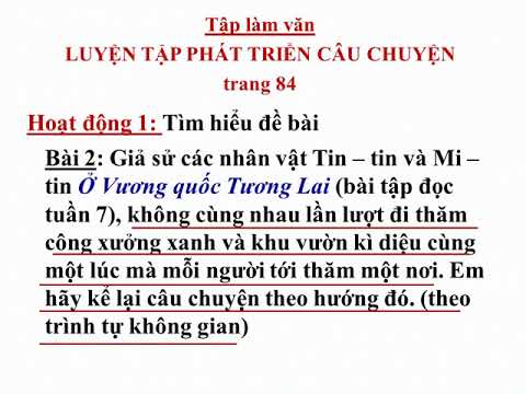 Tuần 7 - TLV 4 - Luyện tập phát triển câu chuyện (Video)