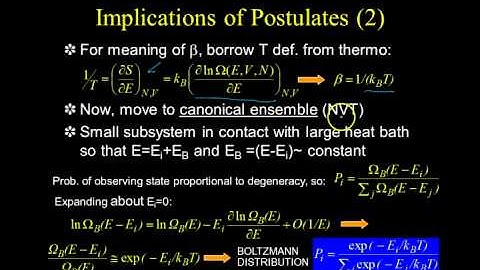 Molecular Kinetics 5: Intro to Statistical Mechanics