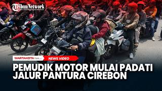 Pemudik Motor Mulai Padati Jalur Pantura Cirebon