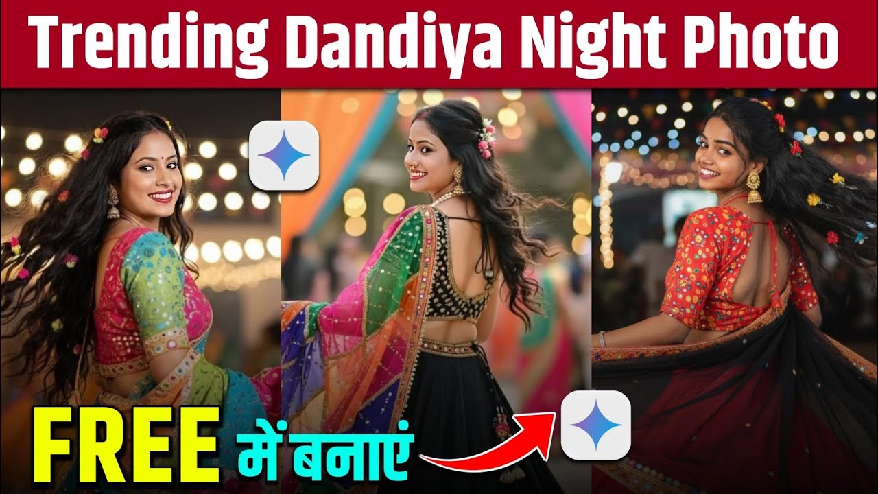 Trending Ai Dandiya Night Photo Editing Prompts | Google Gemini Navratri Ai Photo Editing